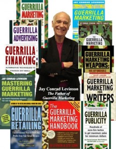 Jay Conrad Levinson and his many Guerrilla Marketing Books